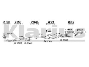 KLARIUS 790075U išmetimo sistema 
 Išmetimo sistema -> Išmetimo sistema, visa