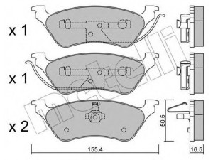 METELLI 22-0625-0 stabdžių trinkelių rinkinys, diskinis stabdys 
 Techninės priežiūros dalys -> Papildomas remontas
05071948AA, 5019805AA