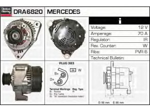 DELCO REMY DRA6820 kintamosios srovės generatorius 
 Elektros įranga -> Kint. sr. generatorius/dalys -> Kintamosios srovės generatorius