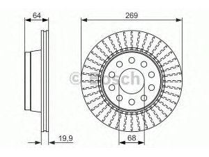BOSCH 0 986 479 689 stabdžių diskas 
 Stabdžių sistema -> Diskinis stabdys -> Stabdžių diskas
4A0 615 601 B