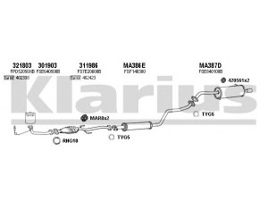 KLARIUS 570275U išmetimo sistema 
 Išmetimo sistema -> Išmetimo sistema, visa