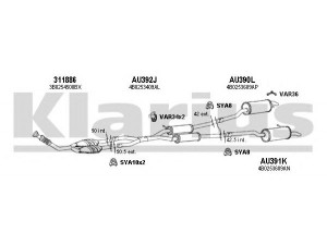 KLARIUS 940663U išmetimo sistema 
 Išmetimo sistema -> Išmetimo sistema, visa
