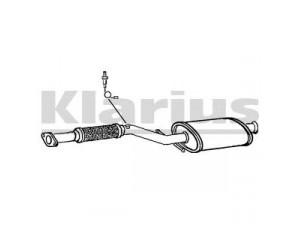 KLARIUS 230917 vidurinis duslintuvas 
 Išmetimo sistema -> Duslintuvas
2861017000