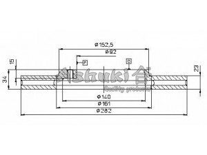 ASHUKI H037-60 stabdžių diskas 
 Dviratė transporto priemonės -> Stabdžių sistema -> Stabdžių diskai / priedai
0 986 478 448/BOSCH, 09.5804.10/BREMBO