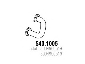 ASSO 540.1005 išleidimo kolektorius 
 Išmetimo sistema -> Išmetimo vamzdžiai
20116101, 3004900319, 3004900519