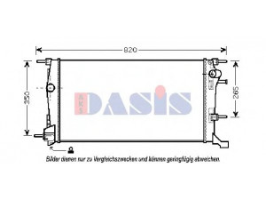 AKS DASIS 180077N radiatorius, variklio aušinimas 
 Aušinimo sistema -> Radiatorius/alyvos aušintuvas -> Radiatorius/dalys
214100014R