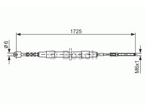 BOSCH 1 987 477 065 trosas, stovėjimo stabdys 
 Stabdžių sistema -> Valdymo svirtys/trosai
34 41 1 153 582, 34 41 1 158 423