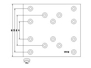 TEXTAR 19110 stabdžio antdėklas, būgninis stabdys