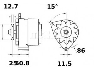 MAHLE ORIGINAL MG 230 kintamosios srovės generatorius