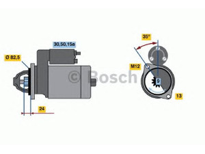 BOSCH 0 001 108 026 starteris 
 Elektros įranga -> Starterio sistema -> Starteris
035 911 023 N, 1516720R, 035 911 023 N