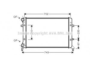 AVA QUALITY COOLING VW2204 radiatorius, variklio aušinimas 
 Aušinimo sistema -> Radiatorius/alyvos aušintuvas -> Radiatorius/dalys
1K0121251BR, 1K0121251CE, 1K0121251DK