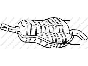 BOSAL 185-647 galinis duslintuvas 
 Išmetimo sistema -> Duslintuvas
13116516, 58 52 551