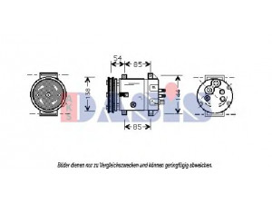 AKS DASIS 850758N kompresorius, oro kondicionierius 
 Oro kondicionavimas -> Kompresorius/dalys