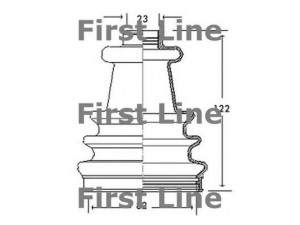 FIRST LINE FCB2168 gofruotoji membrana, kardaninis velenas 
 Ratų pavara -> Gofruotoji membrana
7701202237