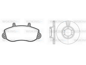 WOKING 87773.00 stabdžių rinkinys, diskiniai stabdžiai 
 Stabdžių sistema -> Diskinis stabdys -> Stabdžių remonto rinkinys
7701205294