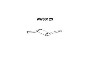 VENEPORTE VW80129 priekinis duslintuvas 
 Išmetimo sistema -> Duslintuvas
323253409B