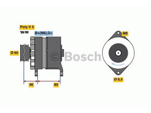 BOSCH 9 120 080 172 kintamosios srovės generatorius 
 Elektros įranga -> Kint. sr. generatorius/dalys -> Kintamosios srovės generatorius