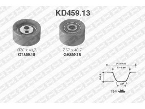 SNR KD459.13 paskirstymo diržo komplektas 
 Techninės priežiūros dalys -> Papildomas remontas
0829-C9, 0830-61, 0831-T9, 0829-C9