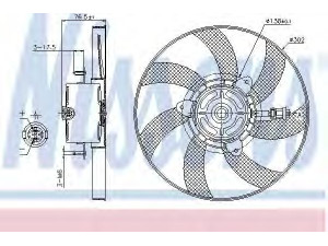 NISSENS 85716 ventiliatorius, radiatoriaus 
 Aušinimo sistema -> Oro aušinimas
6K0959455B, 6K0959455B