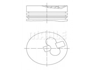 MAHLE ORIGINAL 607 44 01 stūmoklis 
 Variklis -> Cilindrai/stūmokliai