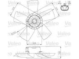 VALEO 696279 ventiliatorius, radiatoriaus 
 Aušinimo sistema -> Oro aušinimas
1341271, 90512980