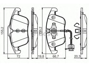 BOSCH 0 986 495 129 stabdžių trinkelių rinkinys, diskinis stabdys
8K0 698 151 A, 8K0 698 151 F, 8K0 698 151 A