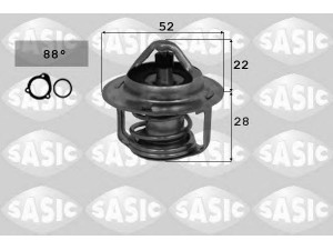 SASIC 3300009 termostatas, aušinimo skystis 
 Aušinimo sistema -> Termostatas/tarpiklis -> Thermostat
1607615180, 1305A280, 1607615180