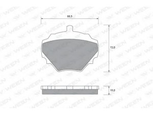 WEEN 151-1526 stabdžių trinkelių rinkinys, diskinis stabdys 
 Techninės priežiūros dalys -> Papildomas remontas
RTC3164, GBP266, GBP271, RTC3164