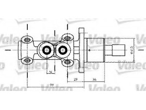 VALEO 350734 pagrindinis cilindras, stabdžiai 
 Stabdžių sistema -> Pagrindinis stabdžių cilindras
322611019A, 853611019, 853611019A