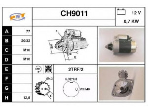 SNRA CH9011 starteris 
 Elektros įranga -> Starterio sistema -> Starteris
M3T25781, M3T25782, M3T25783, M3T25785