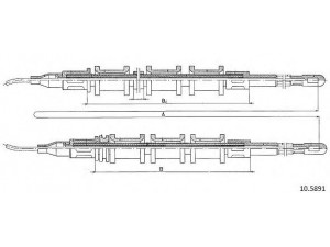 CABOR 10.5891 trosas, stovėjimo stabdys
522573, 90369710