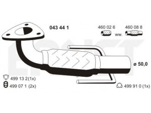 ERNST 043441 išleidimo kolektorius 
 Išmetimo sistema -> Išmetimo vamzdžiai
8 58 175, 24447470