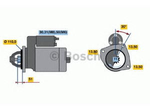 BOSCH 0 001 368 318 starteris 
 Elektros įranga -> Starterio sistema -> Starteris