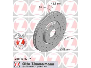 ZIMMERMANN 400.1436.52 stabdžių diskas 
 Dviratė transporto priemonės -> Stabdžių sistema -> Stabdžių diskai / priedai
210 421 1412, 210 421 1712
