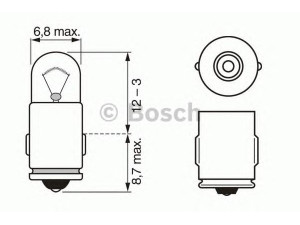 BOSCH 1 987 302 224 lemputė
