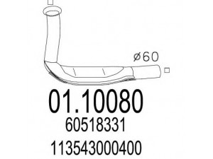 MTS 01.10080 išleidimo kolektorius 
 Išmetimo sistema -> Išmetimo vamzdžiai
113543000400, 60518331