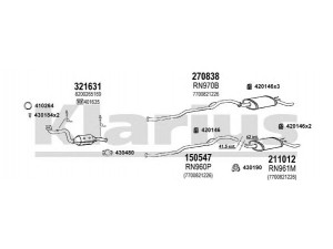 KLARIUS 720928E išmetimo sistema 
 Išmetimo sistema -> Išmetimo sistema, visa