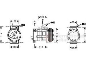 VAN WEZEL 2500K008 kompresorius, oro kondicionierius 
 Oro kondicionavimas -> Kompresorius/dalys
JPB101090, JRB-101090