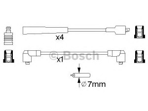 BOSCH 0 986 356 869 uždegimo laido komplektas 
 Kibirkšties / kaitinamasis uždegimas -> Uždegimo laidai/jungtys