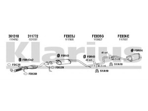 KLARIUS 361869U išmetimo sistema 
 Išmetimo sistema -> Išmetimo sistema, visa