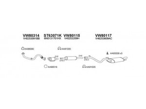VENEPORTE 800040 išmetimo sistema 
 Išmetimo sistema -> Išmetimo sistema, visa