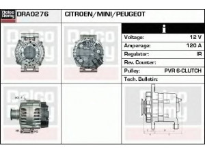 DELCO REMY DRA0276 kintamosios srovės generatorius 
 Elektros įranga -> Kint. sr. generatorius/dalys -> Kintamosios srovės generatorius
12317576513, 12317576514, 12317615484