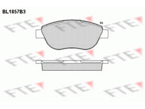 FTE BL1857B3 stabdžių trinkelių rinkinys, diskinis stabdys 
 Techninės priežiūros dalys -> Papildomas remontas
68190118AA, 71770965, 77362743