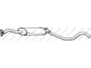 BOSAL 284-119 vidurinis duslintuvas 
 Išmetimo sistema -> Duslintuvas
8 52 813, 90234457