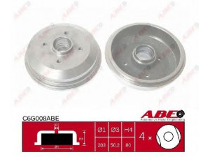 ABE C6G008ABE stabdžių būgnas 
 Stabdžių sistema -> Būgninis stabdys -> Stabdžių būgnas
6 560 028, 6 920 711, 6560028