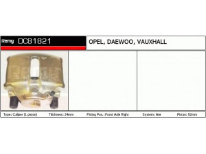 DELCO REMY DC81821 stabdžių apkaba 
 Stabdžių sistema -> Stabdžių matuoklis -> Stabdžių matuoklio montavimas
0542250, 542232, 90297766, 90487043