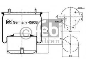 FEBI BILSTEIN 45938 dėklas, pneumatinė pakaba
1240 503, 1697 685