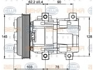 HELLA 8FK 351 113-171 kompresorius, oro kondicionierius 
 Oro kondicionavimas -> Kompresorius/dalys
1 004 215, 1 007 097, 1 018 945