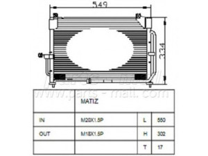 PARTS-MALL PXNCC-005 kondensatorius, oro kondicionierius
96267796, 96314763, P96267796, P96314763