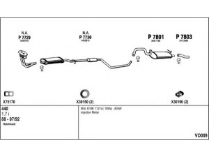 FENNO VO009 išmetimo sistema 
 Išmetimo sistema -> Išmetimo sistema, visa